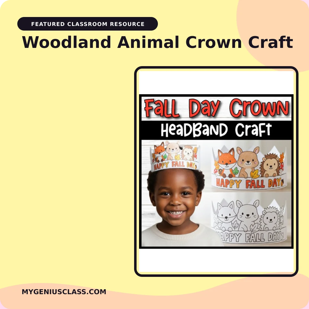 Woodland Animal Crown Craft product preview